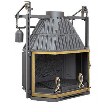 Каминная топка Fabrilor DECO 790 DO BR (бронзовая рама, подьемная дверь)