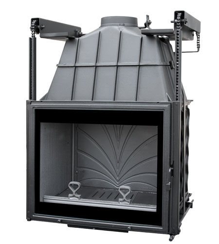 Каминная топка Decofrance DECO 815 DO CRISTAL (прямое стекло, шибер, подьемная дверь)