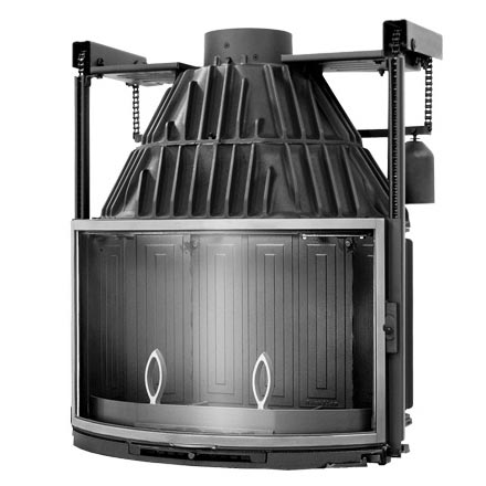 Каминная топка Fabrilor DECO 775 DO (черная рама, подьемная дверь)