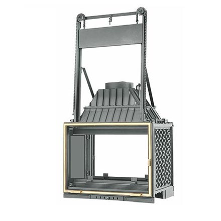 Каминная топка Fabrilor DECO 815 DF DO BR (бронзовая рама, подьемная дверь)
