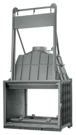 Каминная топка Fabrilor DECO 815 DF DO (черная рама, подьемная дверь)