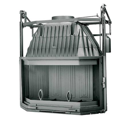 Каминная топка Fabrilor DECO 1000 DO (черная рама, подьемная дверь)