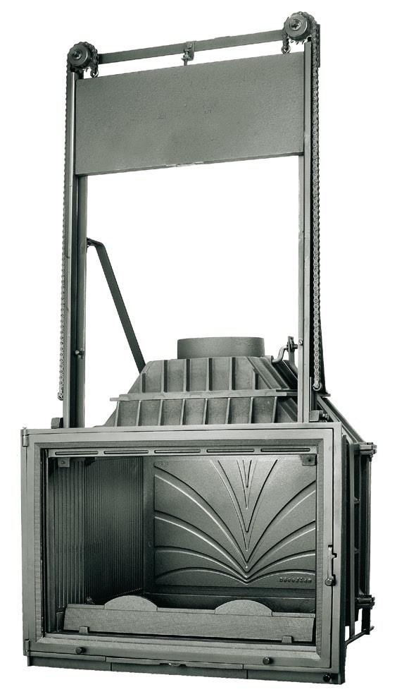 Каминная топка Decofrance DECO 795 DO CRISTAL (прямое стекло, шибер, подьемная дверь)