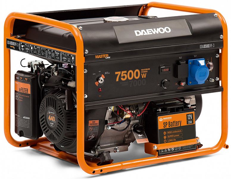 Бензиновый генератор Daewoo GDA 8500DPE-3 (двухрежимный 380/220В)